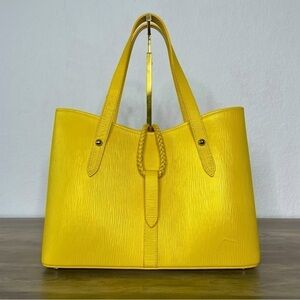 DANILO 1974 Yellow Epi Leather Structured Crossbody Handbag